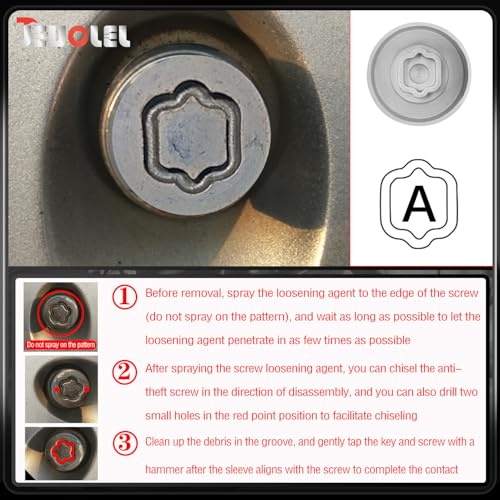JEUCLEL Type A Wheel Locking Nut Key for Land Rover, Lug Nut Removal Tool by JEUCLEL - Used condition - Image 3