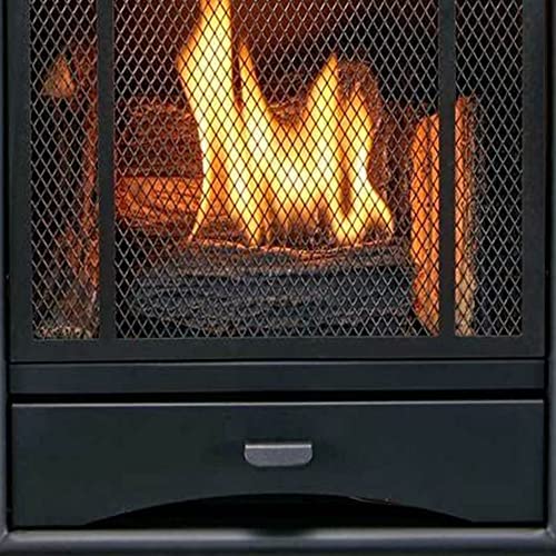 ProCom Dual Fuel Ventless Gas Fireplace System with Corner Combo Mantel - 15,000 BTU, T-Stat, Antique White Finish - Model# PCS150T-1-AW - Thumbnail 7