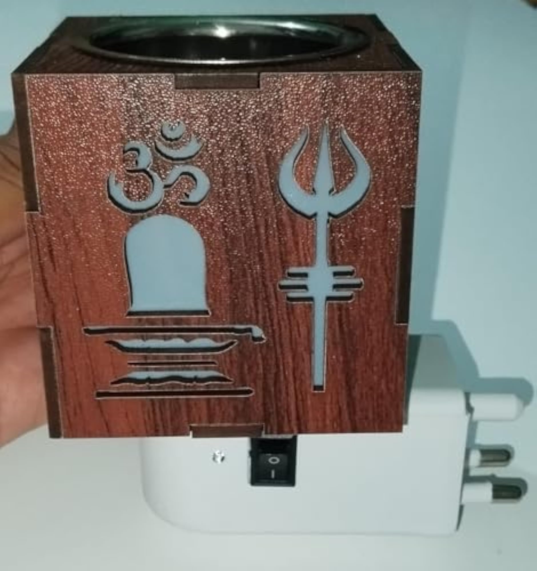 Wooden Shiv Ling Aroma Diffuser, Multipurpose Night Light