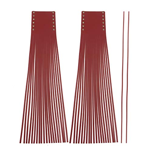 Leather Grip Covers,Motorcycle Hand Grips Leather Tassel Fringe Cover 22/25mm for Cruiser Chopper Bobber Chief Classic universal - Thumbnail 4