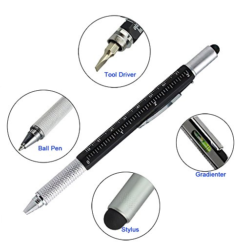 Multi-outils stylet 7 en 1 pack de 2 stylos avec règle pour bricoleur - 2