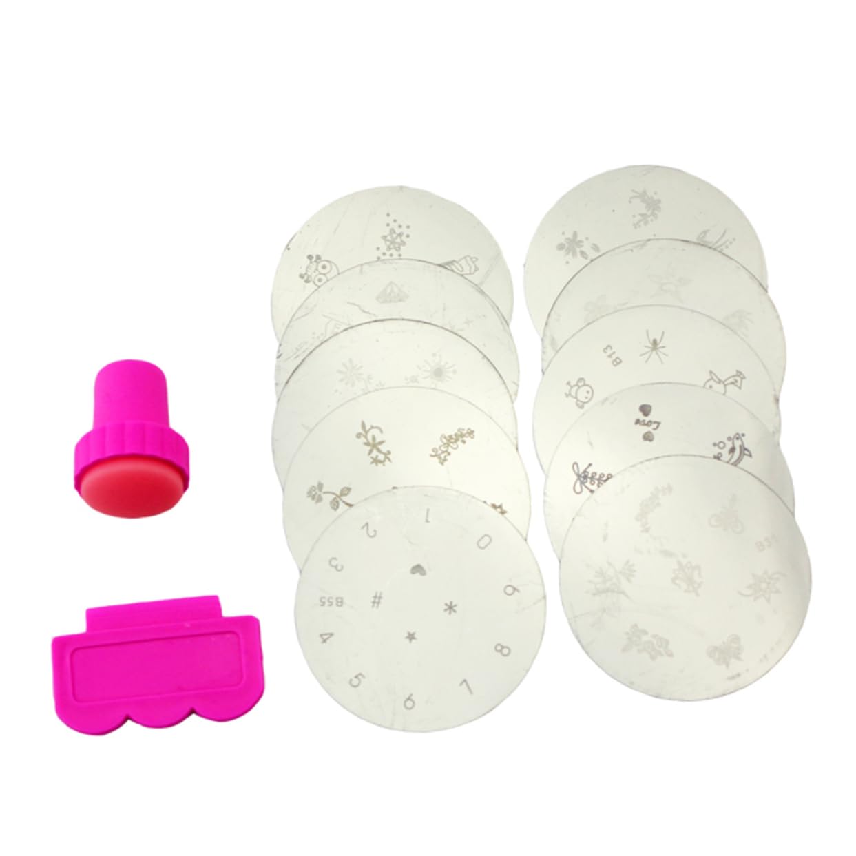 Beavorty 30 Piezas stamping para uñas alicate cortauñas manicure utensilios para uñas nail stamper nail clippers estampador de uñas placa de sello de uñas estampado de uñas manicura colocar