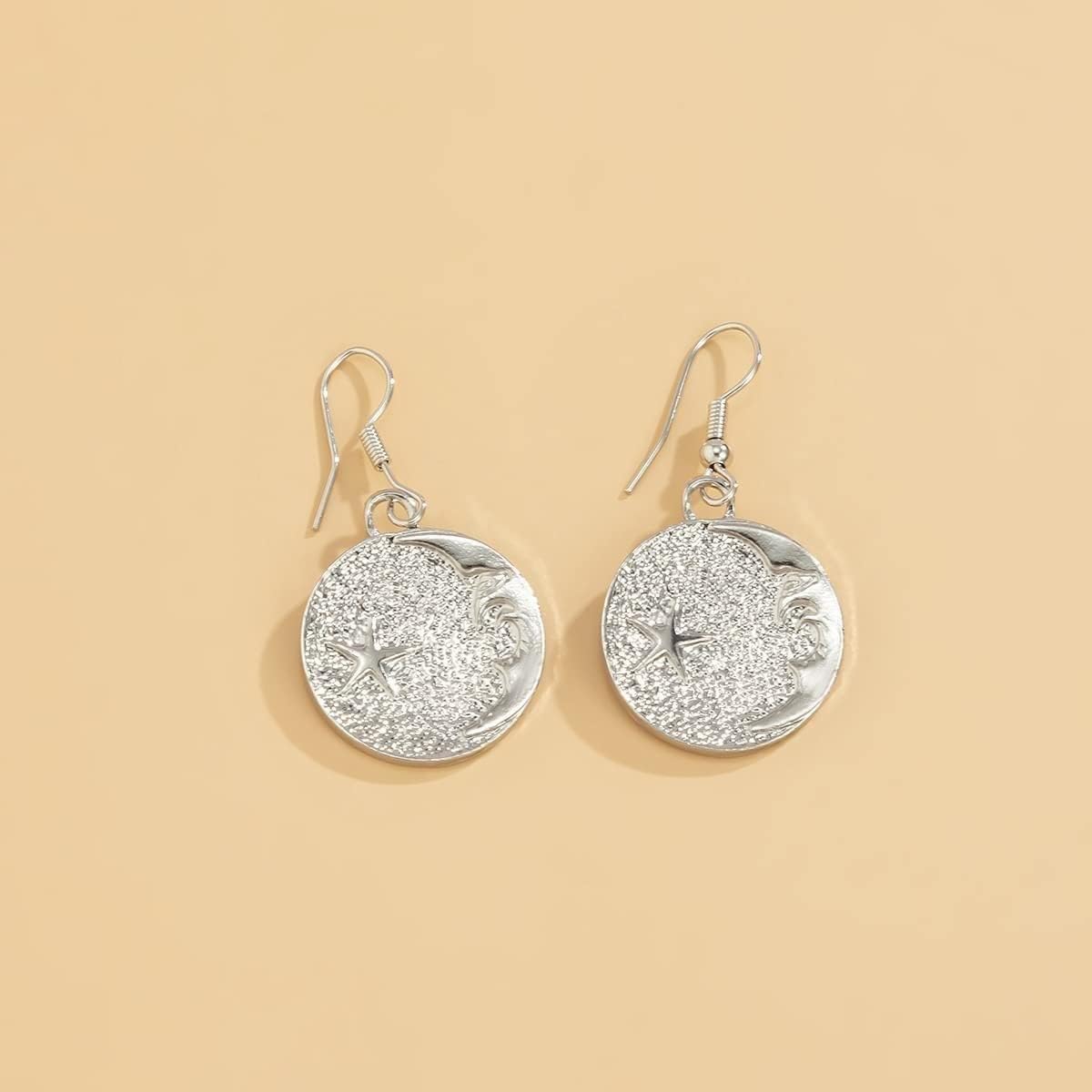 Drop Earrings for Women Retro Simple Star-Shaped Alloy Electroplating Fashion Gifts Wedding Exaggerated Earrings