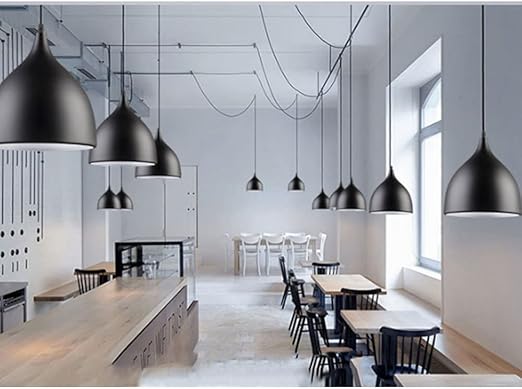LQZCXMF Macaron Plafond Hanglamp Aluminium Eetkamer Kroonluchter Koepel Metalen Hanglamp E27 Voet Retro Industriële Lamp Voor Keuken Eiland Slaapkamer: LQZCXMF photo 2