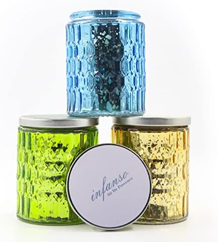 InFanso Scented Candles 3 x 180g , 100% Natural Soy Wax Aromatherapy Candle Gift Set for Women, Christmas Candle Set