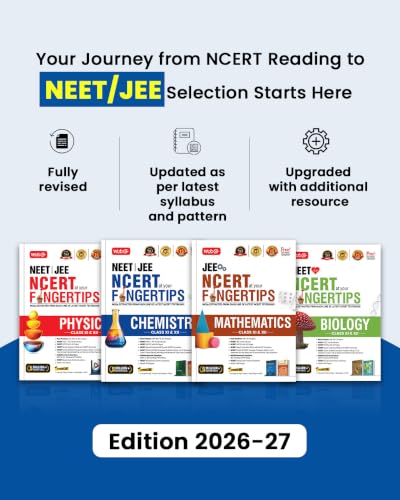 Image of MTG NCERT at your FINGERTIPS Physics For NEET & JEE Exam 2026-2027 | NCERT Exam Scorer, Concept Priority Tracker, HOTS MCQs, Mind Maps & DPP with HD ... Edition (Based on NEET /JEE Pattern)