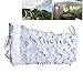 Filet de Camouflage,150D Polyester Blanc Toile D'Ombre,Filet de Protection Solaire ExtéRieur,pour la Chasse Militaire L'armée Tente Jardin Décoration Cache Voiture Auvents Terrasse(3x6m/10x20ft)