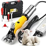 CGOLDENWALL 850W Professionelle Schafschermaschine Elektrische mit 6-Stufen & Doppeltem Überhitzungsschutz - Hochpräzisions-Karbonstahlklingen für Schafe, Ziegen, Alpakas und Dickfell-Livestock