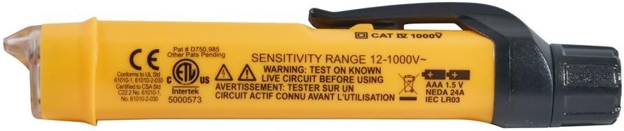 Klein Tools NCVT-3 Voltage Tester, Non-Contact Dual Range Voltage Tester Pen for AC Testing, with Integrated Flashlight