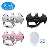 Finger Ring Stand 3Pack, 360° Rotation Cell Phone Metal Holder Mount Grip kickstand for iPhone 8 7 7 Plus 6S 6 iPad Samsung Galaxy S7 S8 Note 8 LG HTC Nokia Tablet