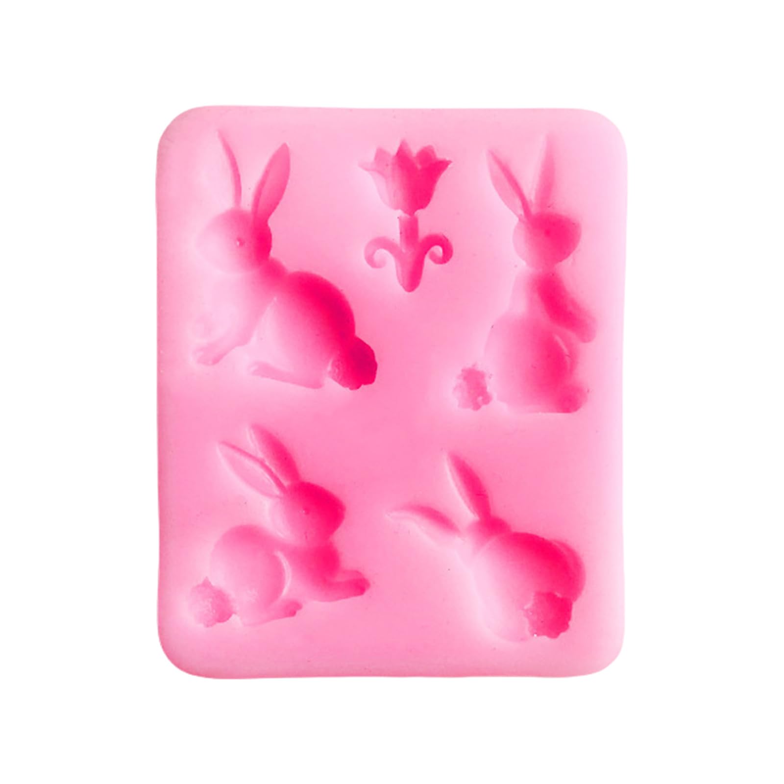 Zyharuko Multicolor Rabbits Shape Handmade Silicone Molds Soap Molds Castings Animal Fondant Cake Chocolate Rabbits Shape Silicone Plasters Animal Casting