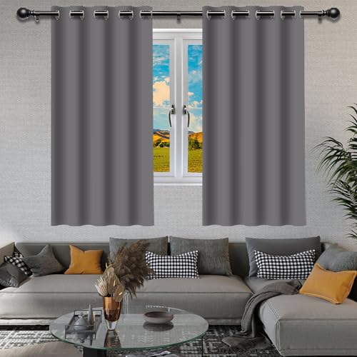 Rideaux occultants 270x305 cm gris clair isolant thermique thermique double drapé à oeillets
