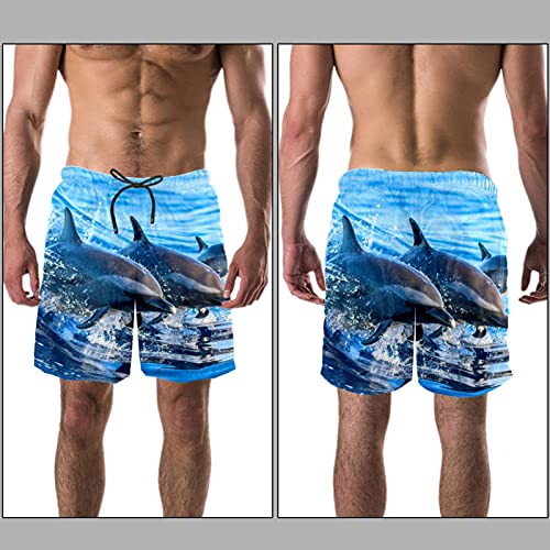 Short de bain pour homme bleu multicolore M Beach Dolphin