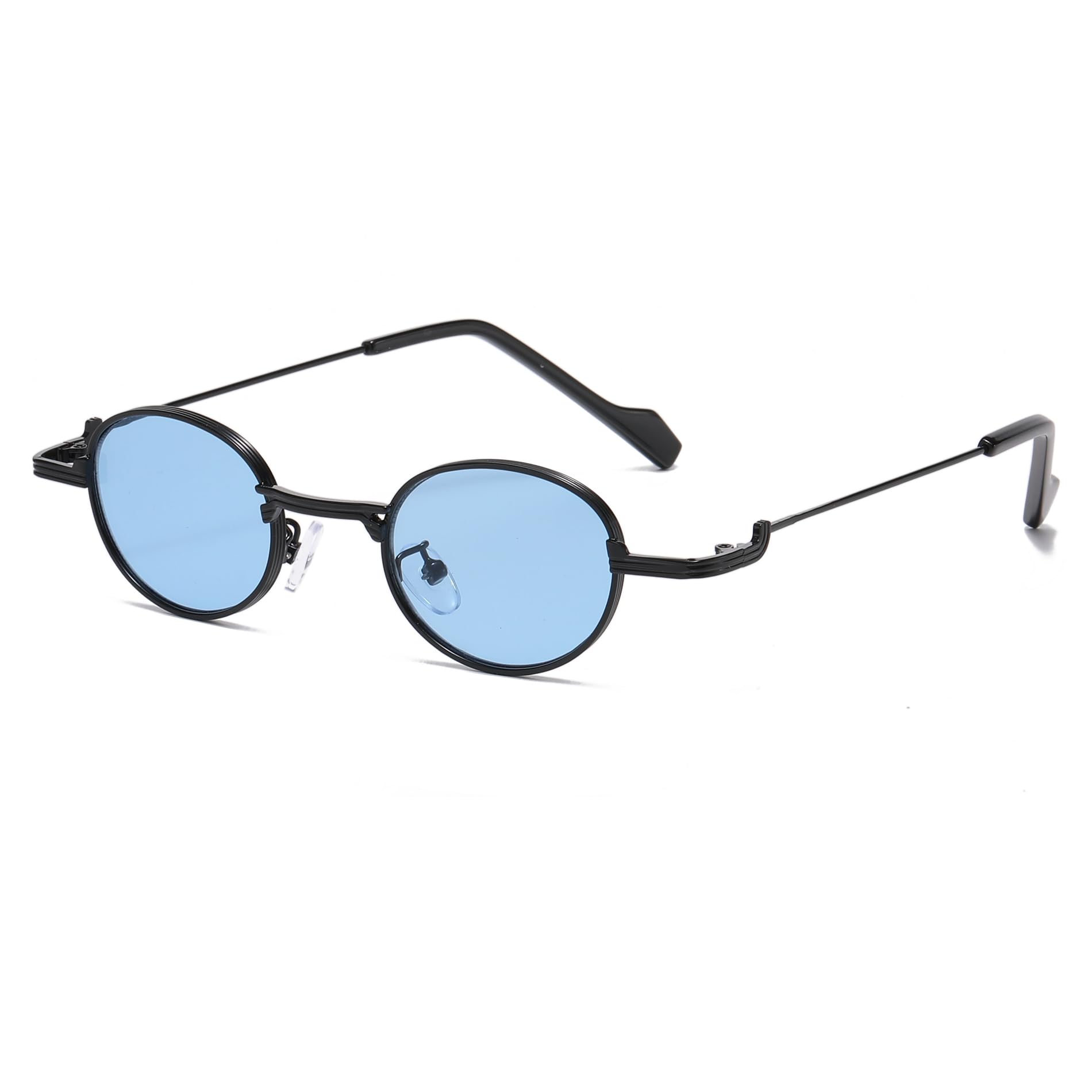 Long Keeper Retro Oval Sunglasses Women Men Small Round Sunglasses Vintage Metal Punk Sun Glasses Sunnies UV400 Protection