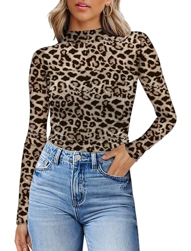 WIHOLL Going Out Tops for Women Ruched Long Sleeve Mesh