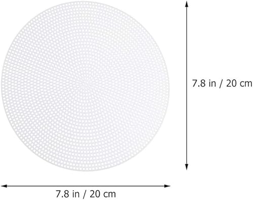 Miniatura 21 de MILISTEN Hojas de malla de lona de plástico transparente, 30 piezas de malla de lona redonda para malla de bricolaje, 3.0 in/3 pulgadas, (blanco)