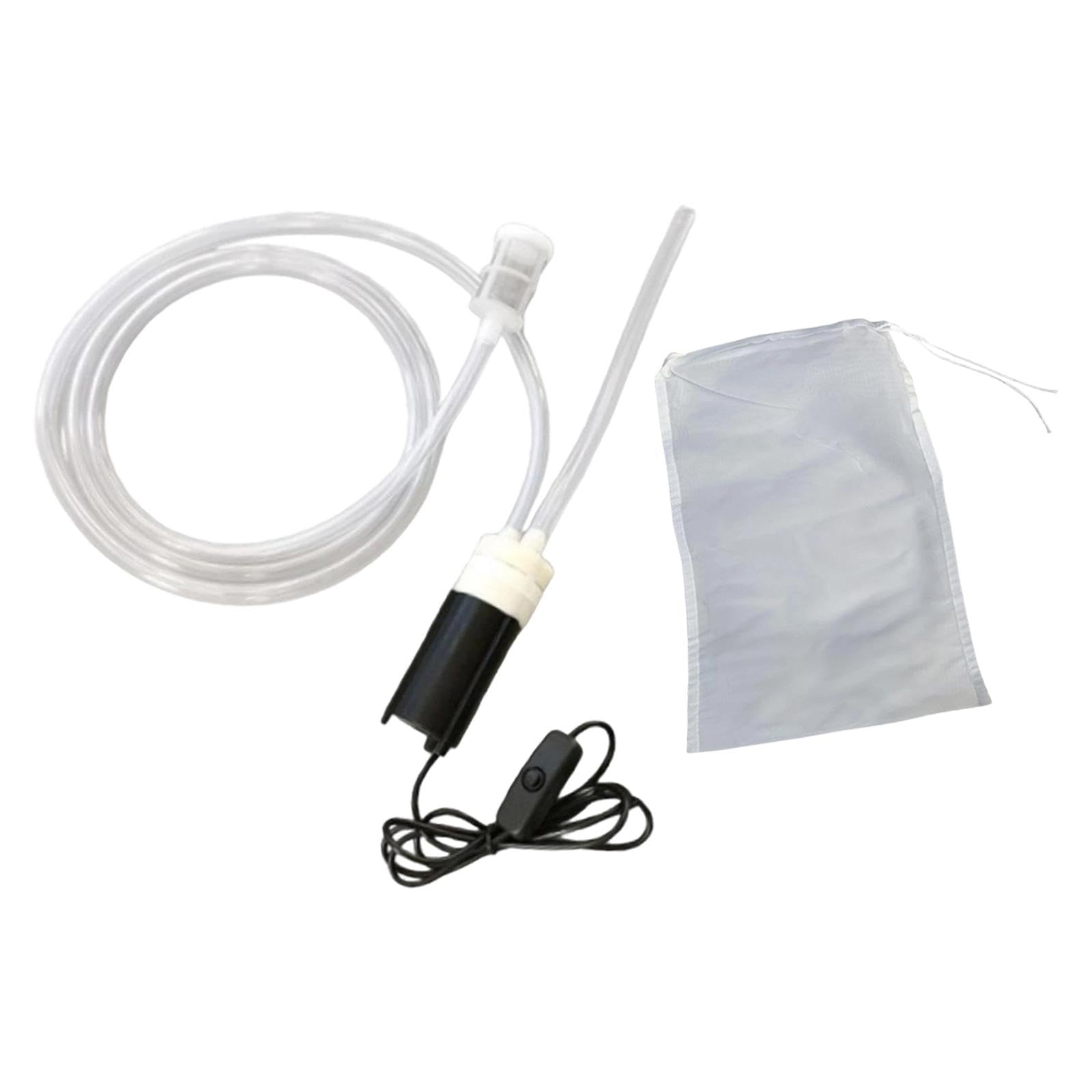 Sharplace Brewings Siphonpumpe USB Elektrische Weinpumpe Weinherstellungszubehör Siphonpumpenrohrschlauch Leistungsstarkes tragbares Schnapsabsauggerät, 2.5m Filter