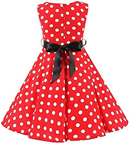 Image of Baby- Girl's Kid's Birthday Dress Princess Frock&Gown Color White with Red Dot R J 145 Kidswear