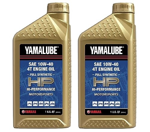 Yamaha Yamalube 10W-40 4T Full Synthetic Hi-Performance Engine Oil- 2 Quarts #LUB-10W40-FS-12