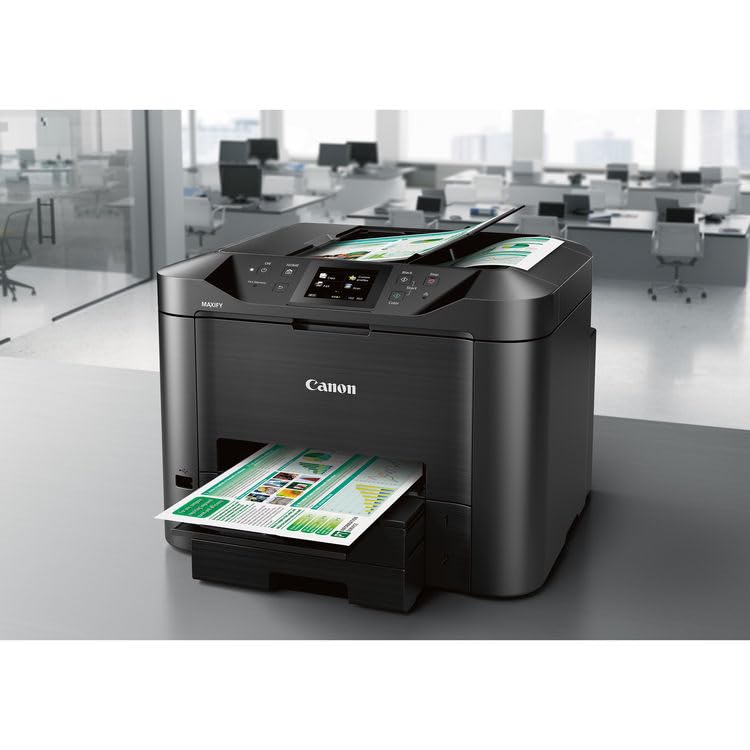 Image of Canon MAXIFY MB5420 Small Office All-in-One Inkjet Printer for Business Documents, Schoolwork, Daily Printing and Easy Setup (0971C002) + Printer Cable + Cleaning Kit + More (8pc Bundle)