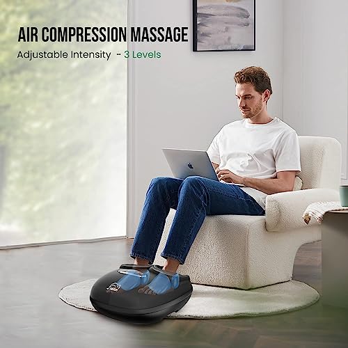 Snailax Shiatsu Foot Massager with Heat, Deep Kneading, Compression, Vibration, Feet Massager Machine for Plantar Fasciitis, Neuropathy, Foot Warmer Under Desk, Size 13, Gifts for Men, Women… - Image 3