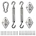 LOVE STORY Hardware Kit 6 Inches Stainless Steel for Triangle Sun Shade Sail Installation