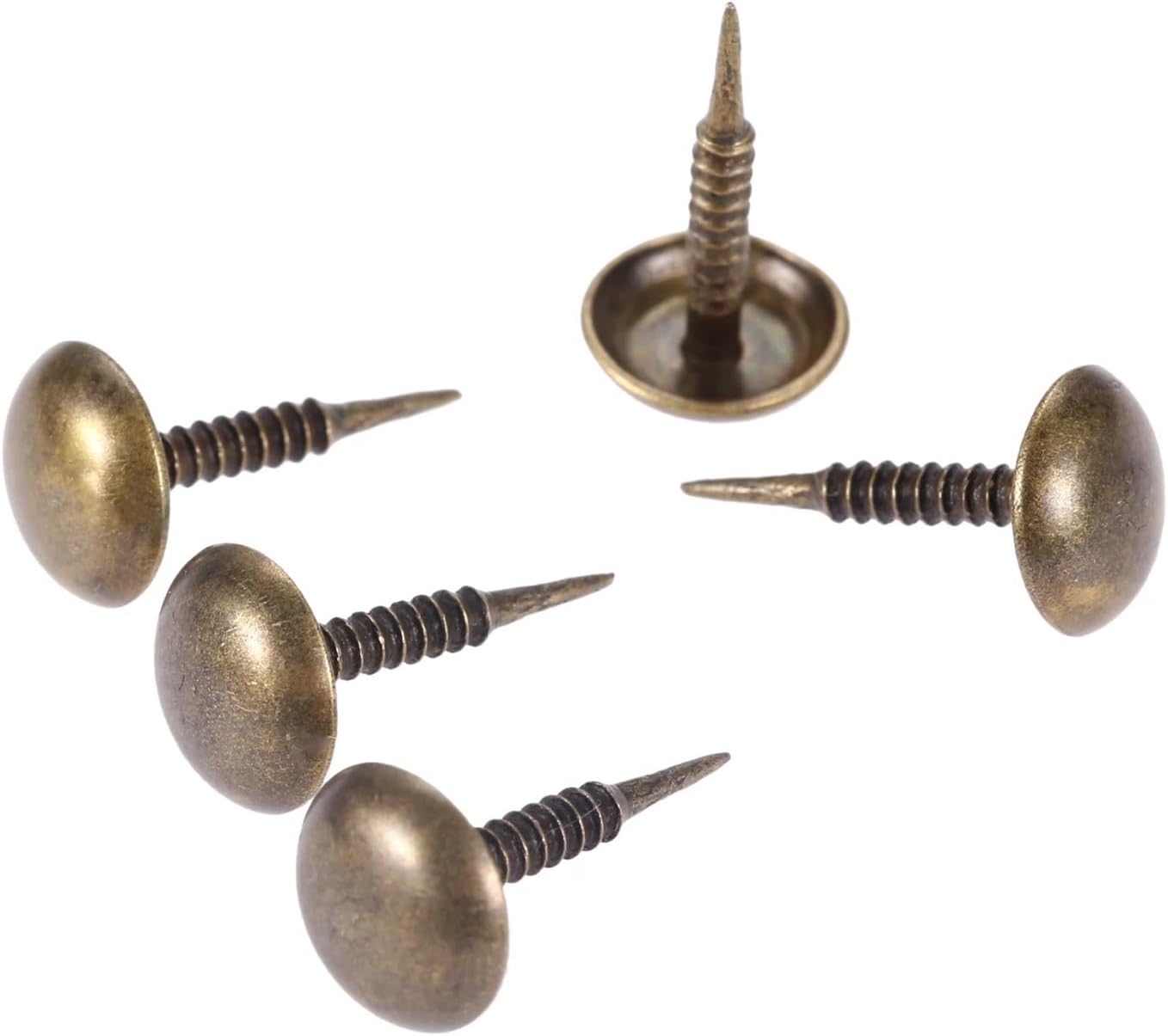 100pcs Antique Bronze Upholstery Nails Decorative Tack Stud Pushpin Doornail for Jewelry Wine Case Box Sofa 8 * 15mm