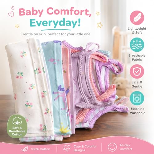 Image of benetia Girls' Soft Cotton Undershirts 3-Pack