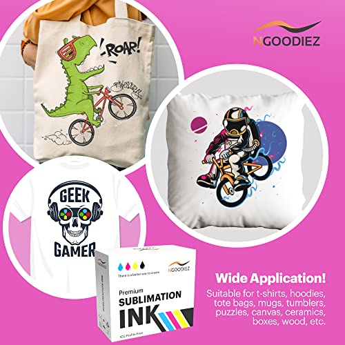 NGOODIEZ Tinta de sublimação para Epson All Ecotank, impressoras jato de tinta Supertank Autofill, s