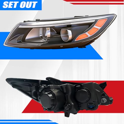 CZDONGY Halogen Headlight Assembly Compatible with 2014 2015 Kia Optima Headlight Headlamp Projector w/o LED w/Bulb (Left and Right Side) by CZDONGY - Used condition - Image 3