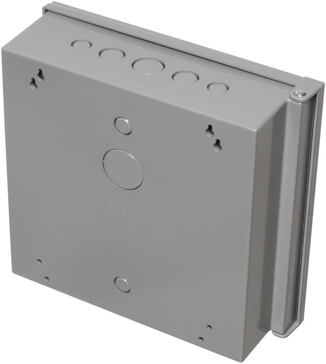 Arlington Industries EB1212BP-1 Electronic Equipment Enclosure Box with Back plate, 12 x 12 x 4-Inch, Non-Metallic, 1-Pack