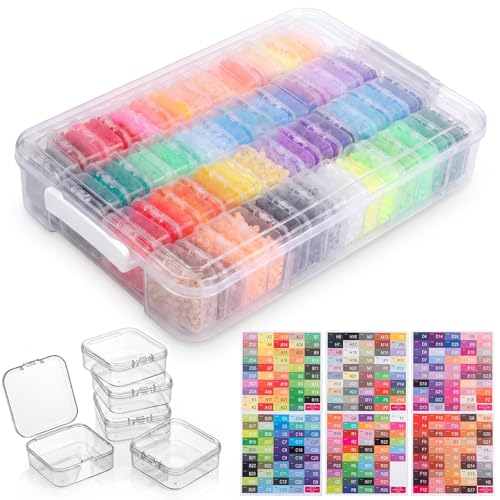 Kit de almacenamiento Diamond Painting Dexpally: 60 botes organizadores con tapa y etiquetas