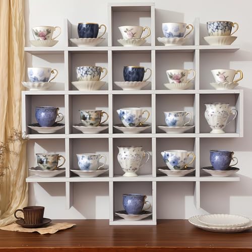 Suzile Oversize Tea Cups and Saucers Shelf…