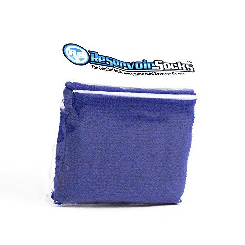 Image of Blue Blank Rear Brake or Clutch Reservoir Cover by Reservoir Socks for Motorcycles, Sportbikes