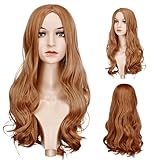 AGPTEK Cosplay Synthetic Wavy Wigs M3GAN Wig 27.5inch Middle Part Curly,Heat Resistant Fiber Soft and Smooth Texture Perfect for Halloween,Cosplay and Festive Decorations
