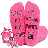 HAPPYPOP Gifts for Movie Lovers - Movie Night Socks for Film Lovers Fans Women, Home Alone Popcorn Socks