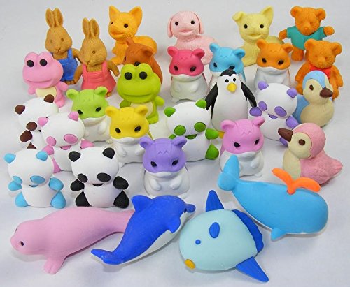 Iwako Erasers Animal Overstock (Pack of 20)