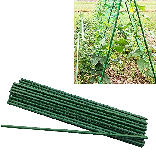 Arlai 45Cm/1.48 Ft Garden Stakes, Plastic Coated Steel Plant Stakes Sturdy Tomato Stakes, Pack Of 25 #TOP6
