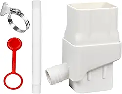 Sistema de de água da chuva Conector do coletor de água da chuva para calhas com mangueira Desviador de água da chuva para paisagismo de, BRANCO