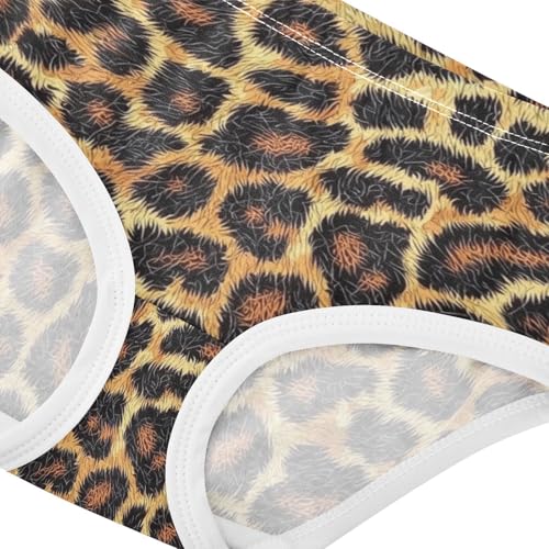 ZZKKO Leopard Print Girls Underwear Toddler Panties for Girls Comfort Brief Size 2-8T3