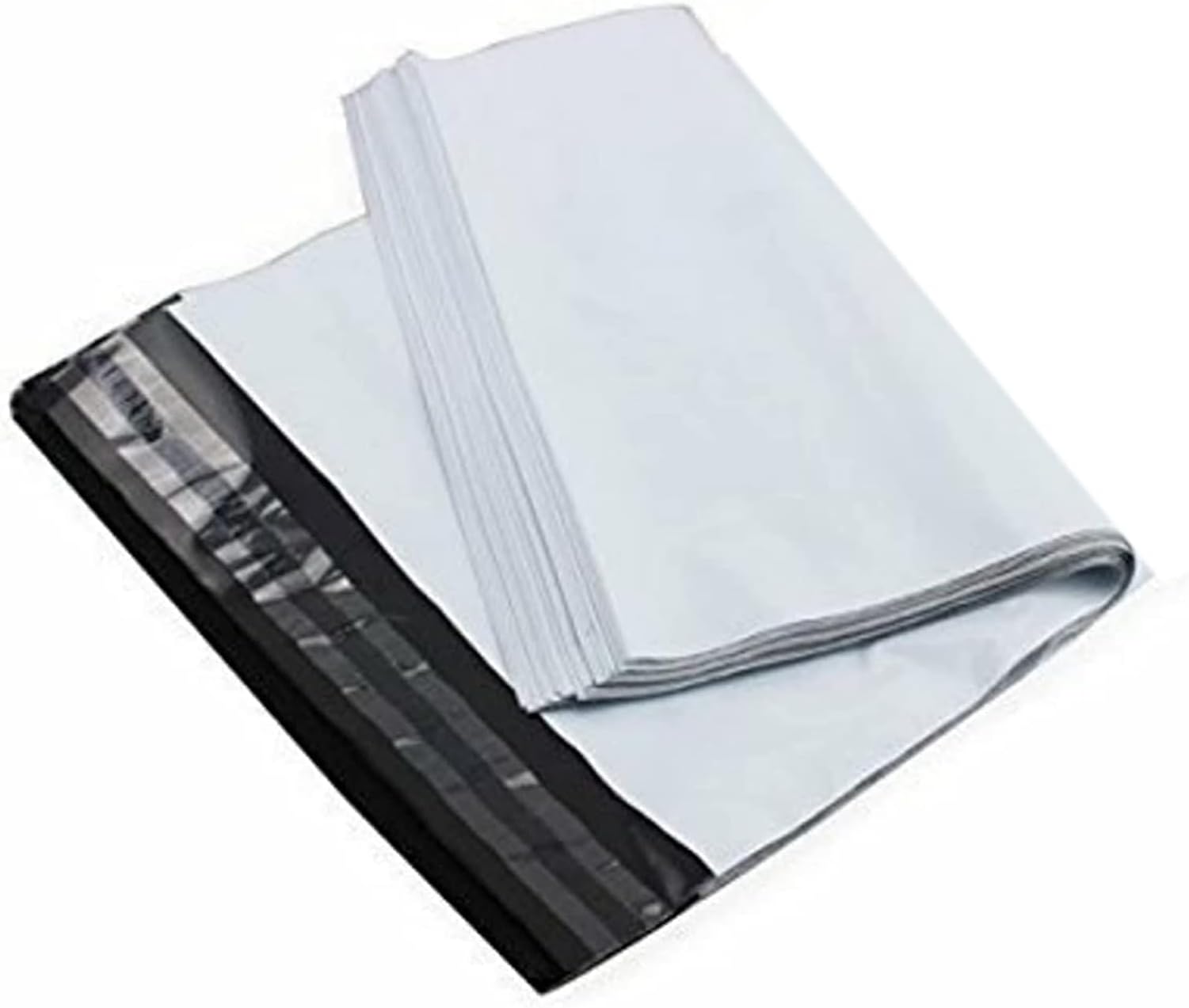 Prime Met 12x16 inch Tamper-Proof Courier Bags – Plain Poly Mailer Envelopes for E-Commerce Packaging, Without Document Pouch (Pack of 100)