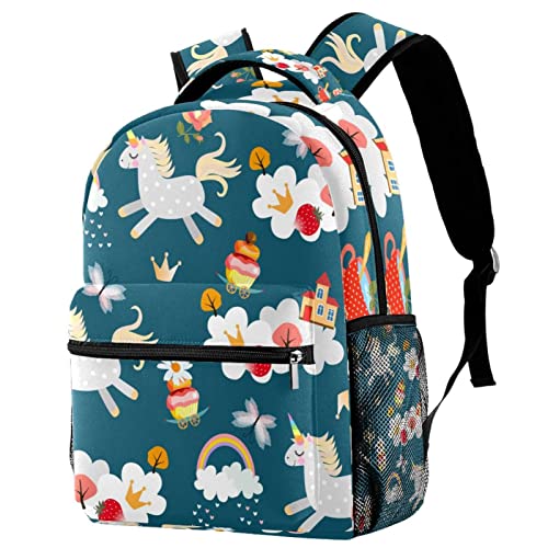 Sac à bandoulière licorne et papillon décontracté pour enfants