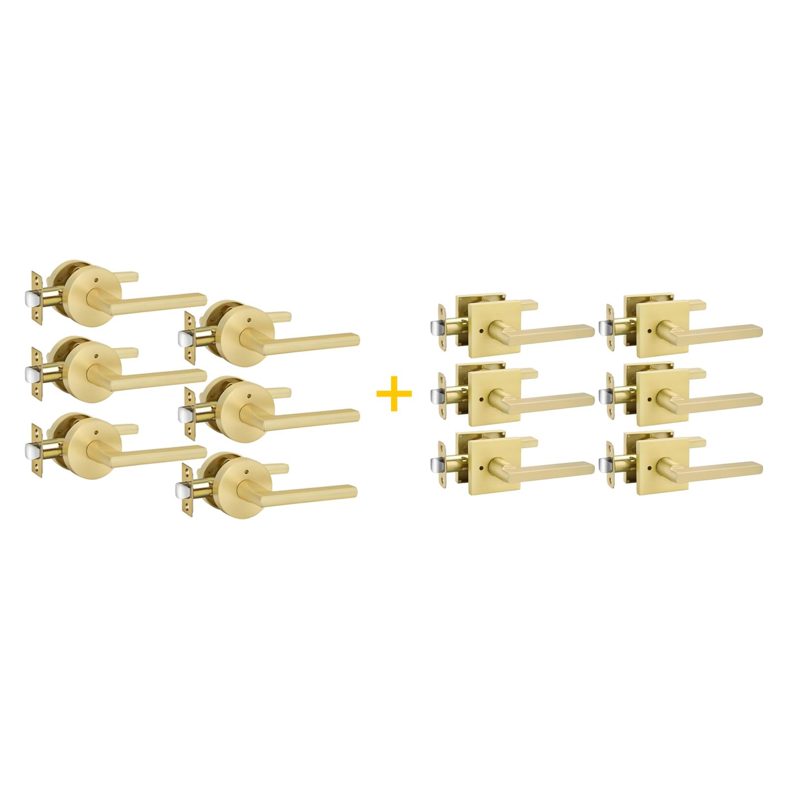 goldenwarm Bruhsed Gold Door Handles 12pack