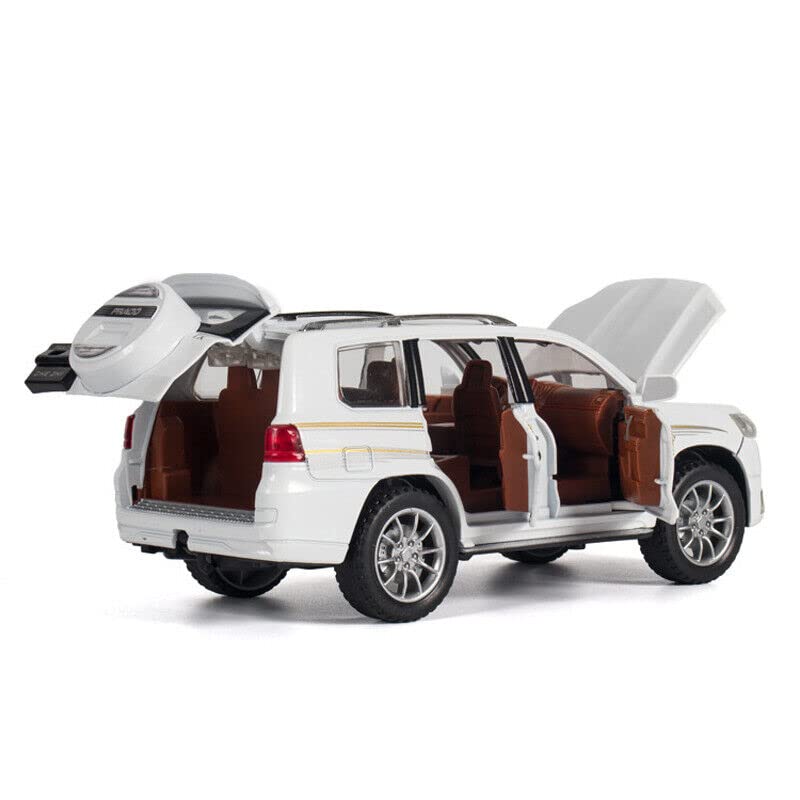 Image of Alloy Metal Pull Back Die-cast Car 1:24 Prado Diecast Metal Pullback Toy car with Openable Doors & Light, Music Boys Gifts Toys for Kids【Colors as Per Stock】