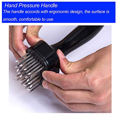 Meat Tenderizer Tool with 24 Stainless Steel Ultra Sharp Needle Blades Heavy Duty Cooking machine for Tenderizing Beef, Turkey, Chicken, Steak, Veal, Pork, Fish etc