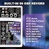 BOMGE 4 Channel dj Bluetooth Audio Mini Mixer with 99DSP Processor, USB Interface, Stereo Recording, 48V Phantom Power for PC,phone(White)