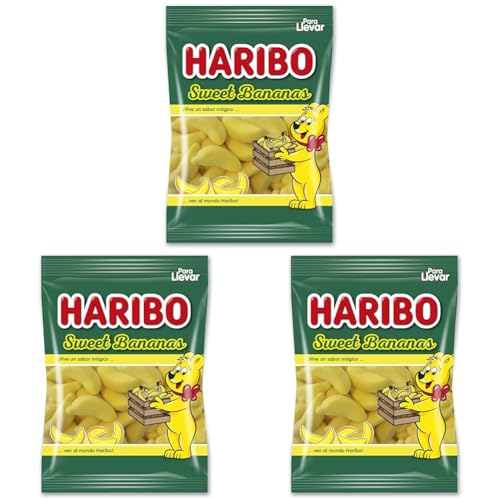 HARIBO Sweet Bananas, 1 X G, Plátano, 90 Gramo (Paquete de 3)
