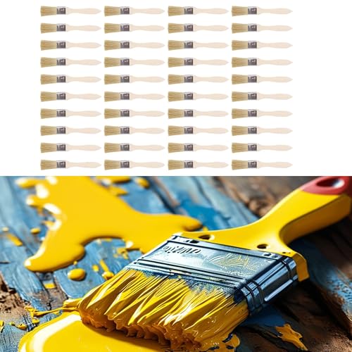 BQLZR 1 juego de 40 pinceles de pintura de 1 pulgada con cerdas gruesas para pintores profesionales