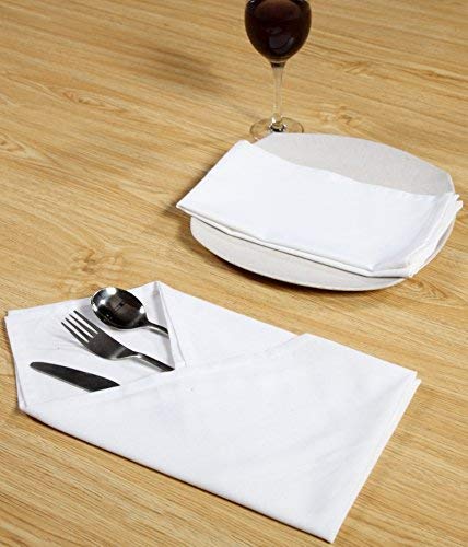 Cloth Dinner Napkins Optical White Color -100%