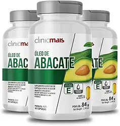 Kit 3 Óleo de Abacate Clinic Mais 60 Cápsulas 1000mg 84g